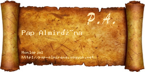 Pap Almiréna névjegykártya